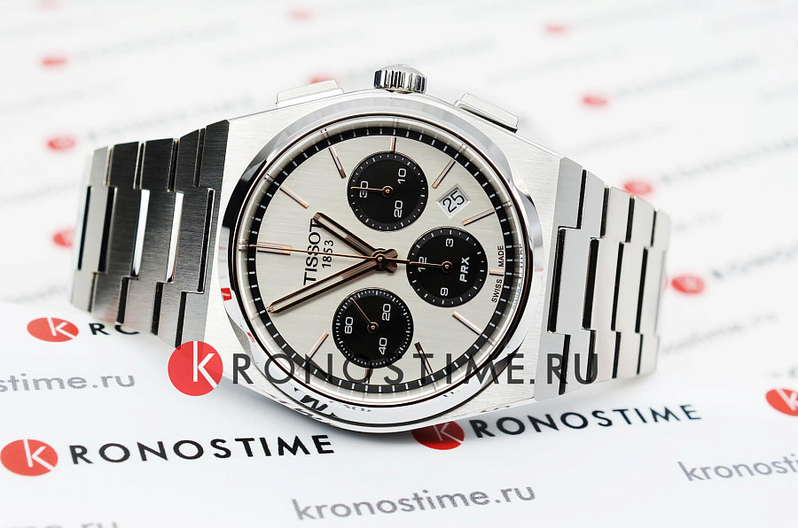 Часы Tissot PRX Automatic Chronograph T137.427.11.011.00 — серебристый, сталь металл