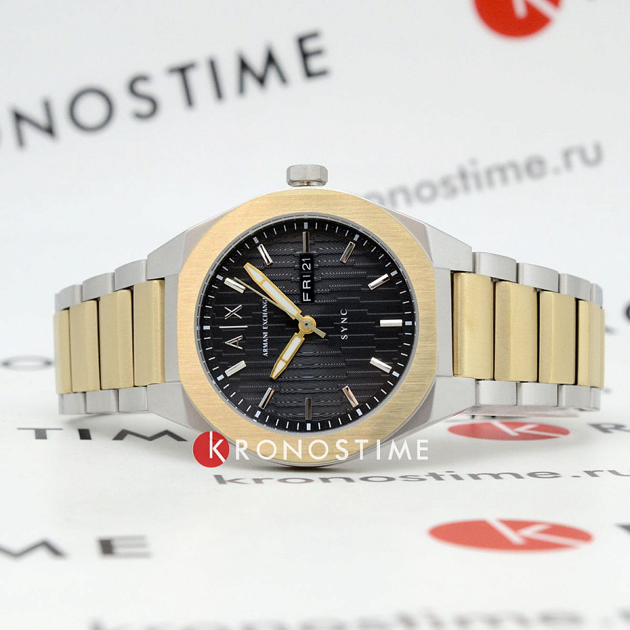 Часы Armani Exchange Sync AX4298 — кварцевые, металл сталь