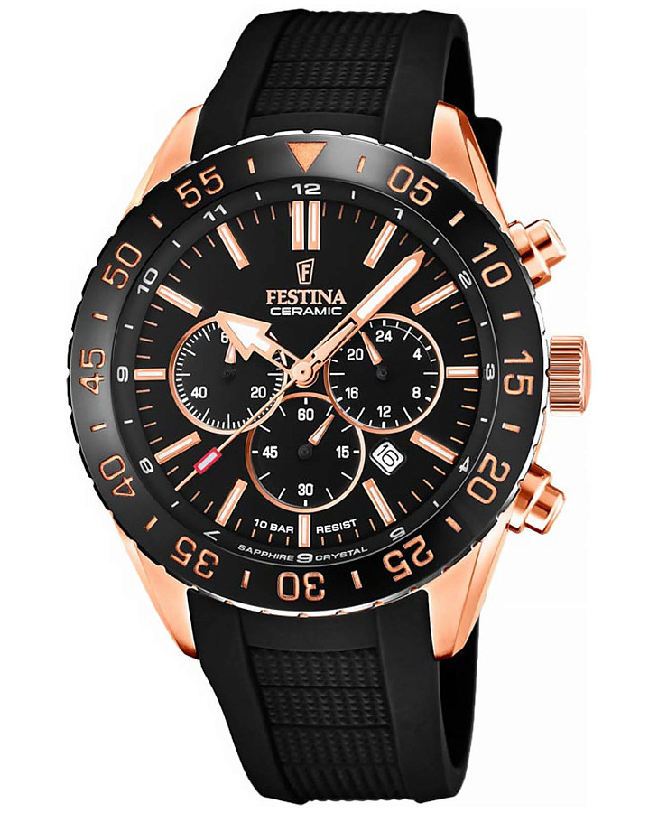 Часы Festina Ceramic F20516/2 — мужские, черный