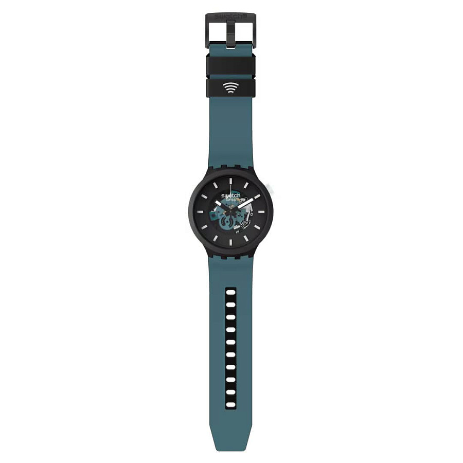 Часы Swatch Big Bold Night Trip Pay! SB03B111-6000 — кварцевые, биокерамика