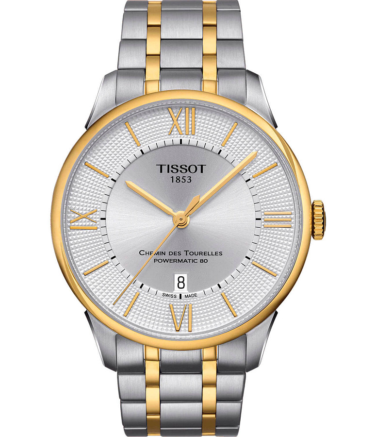 Часы Tissot Chemin des Tourelles Powermatic 80 T099.407.22.038.00 — мужские, серебристый