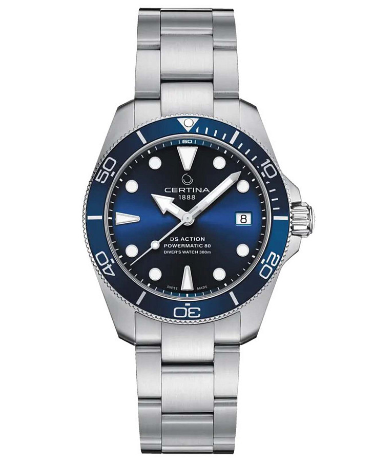 Часы Certina DS Action Diver Powermatic C032.807.11.041.00 — мужские, синий