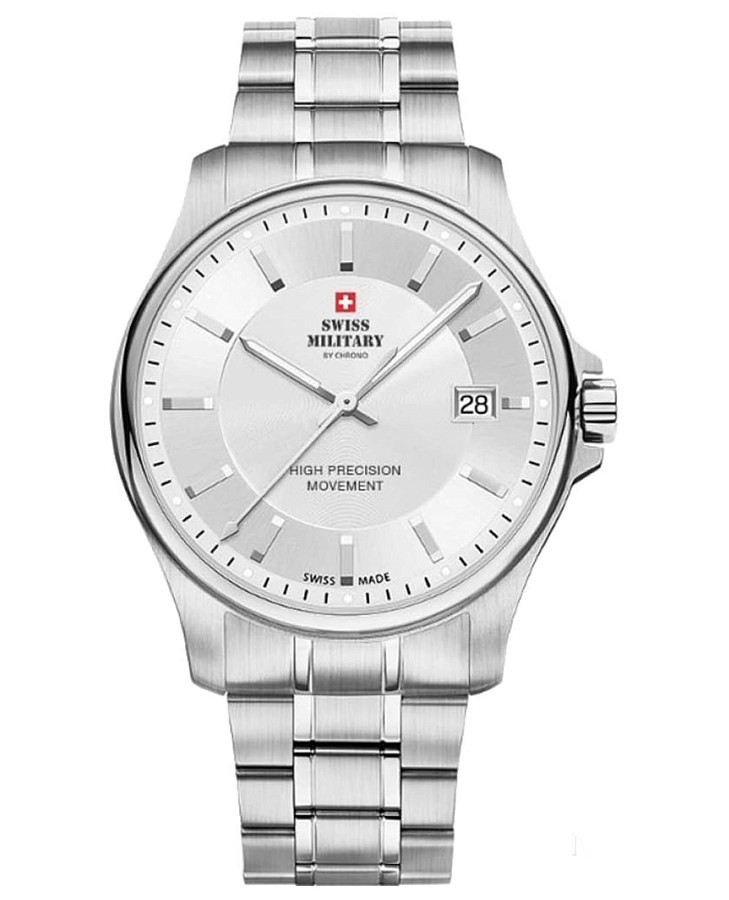 Часы Swiss Military by Chrono Сверхточные SM30200.02 — мужские, серебристый