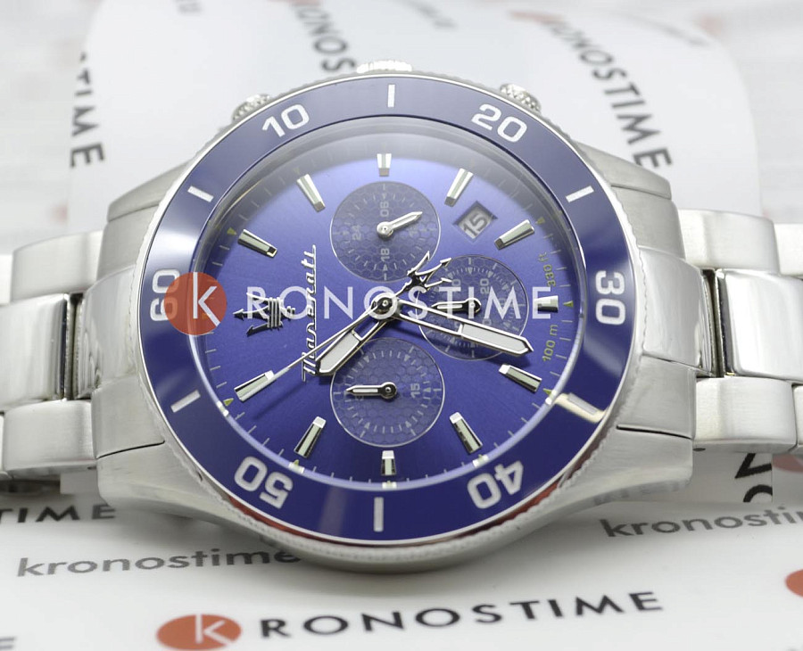 Часы Maserati Competizione Chronograph R8873600002 — мужские, серебристый