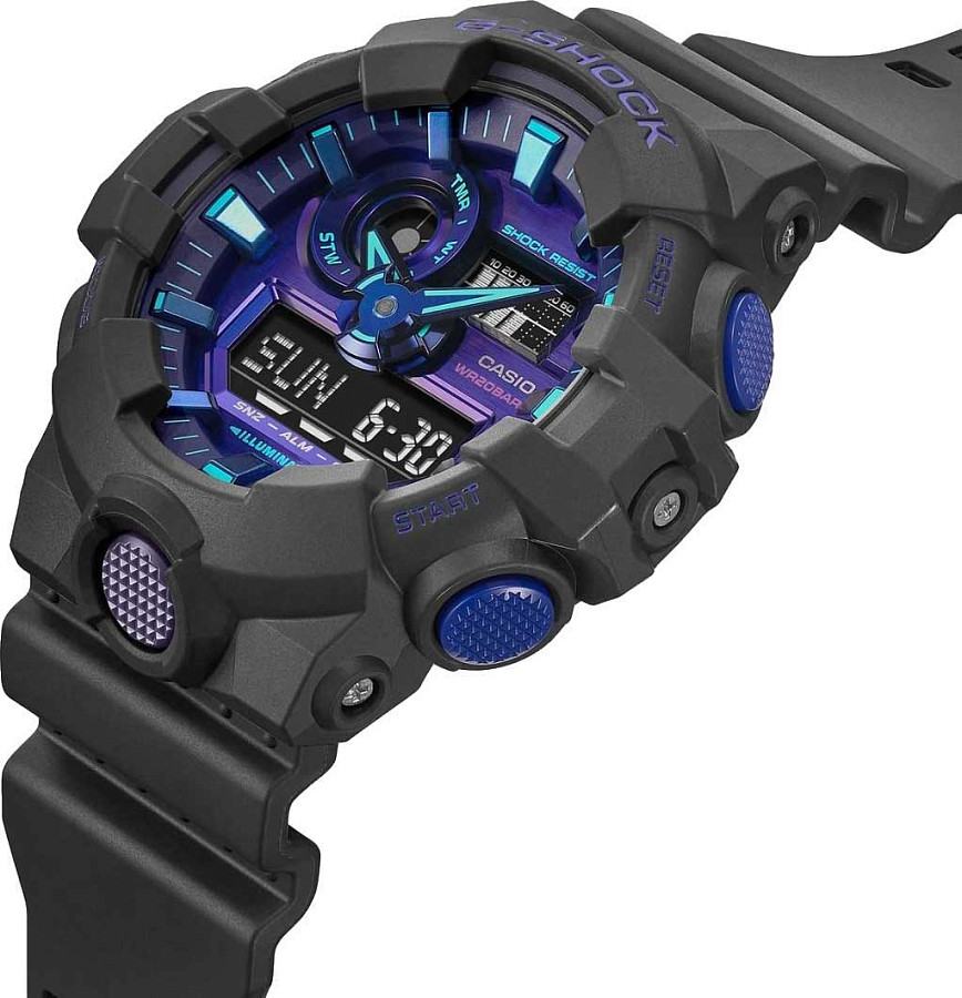 Часы Casio G-Shock GA-700VB-1A — мужские, пластик