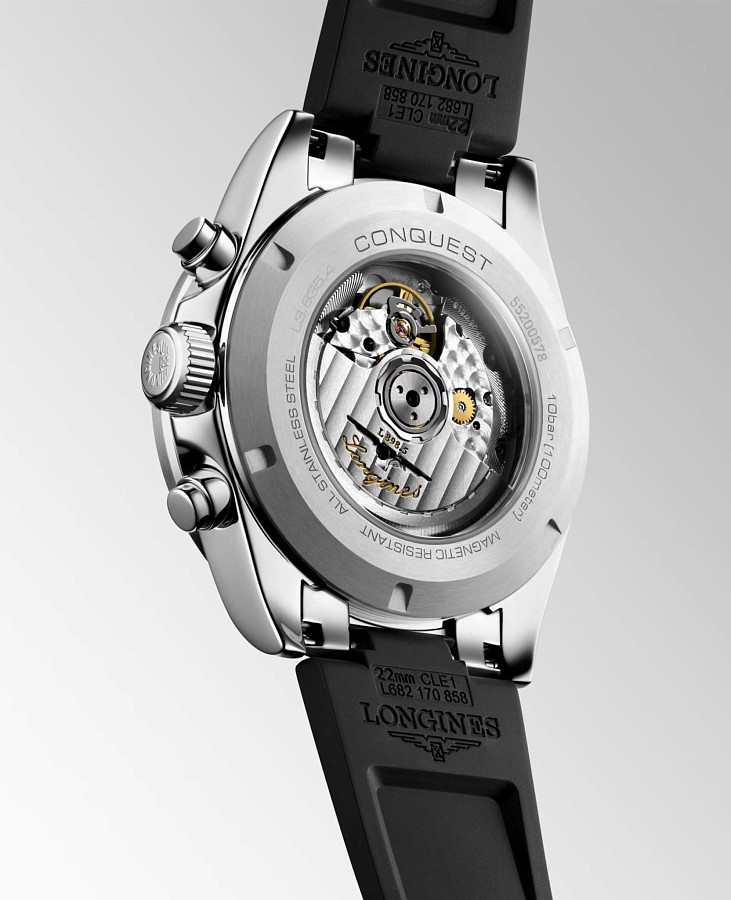 Часы Longines Conquest L3.835.4.32.9 — каучук, мужские