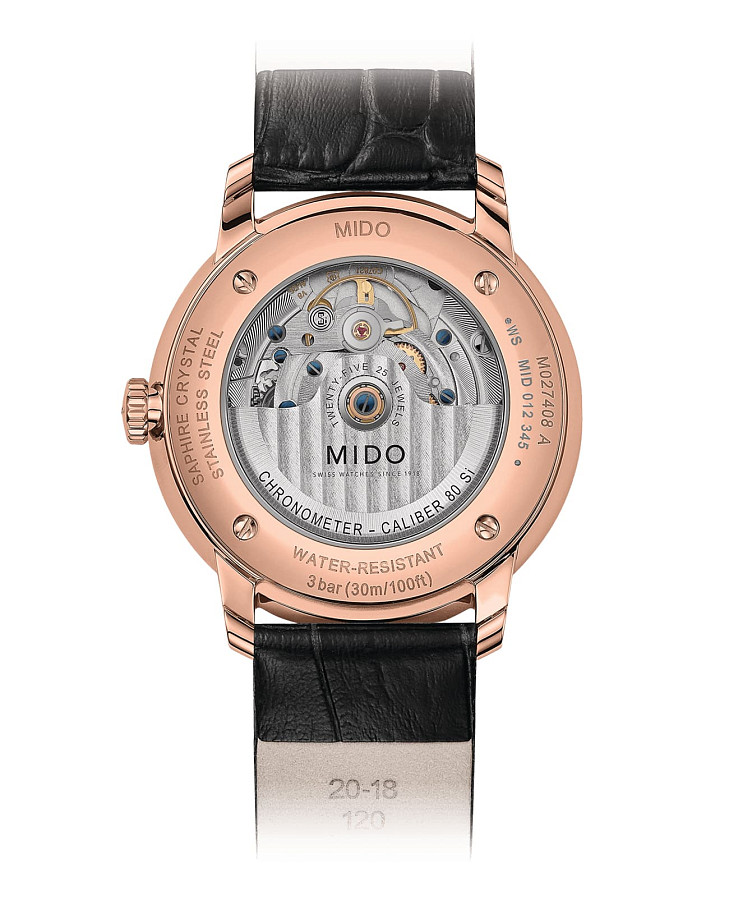 Часы Mido Baroncelli Chronometer M027.408.36.031.00 — механические, металл сталь