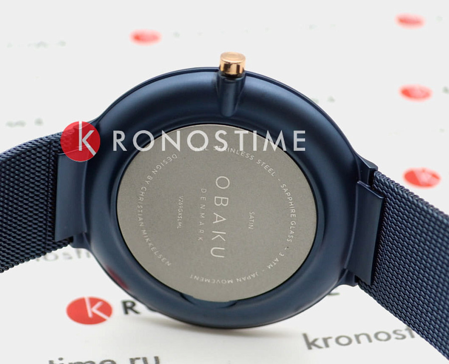 Часы Obaku Mesh V269GXSLML — мужские, сталь с ip покрытием