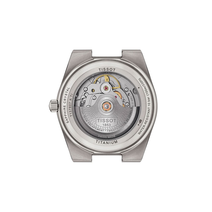 Часы Tissot PRX Powermatic 80 Titanium 38mm T137.807.44.041.00 — синий, титан