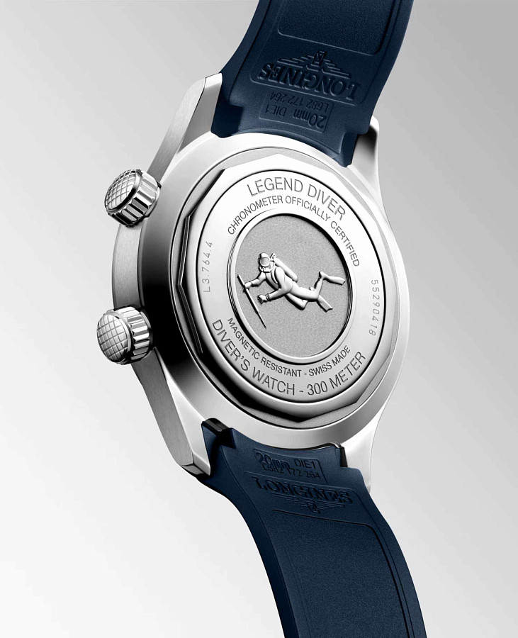 Часы Longines Legend Diver L3.764.4.90.9 — механические, сталь металл