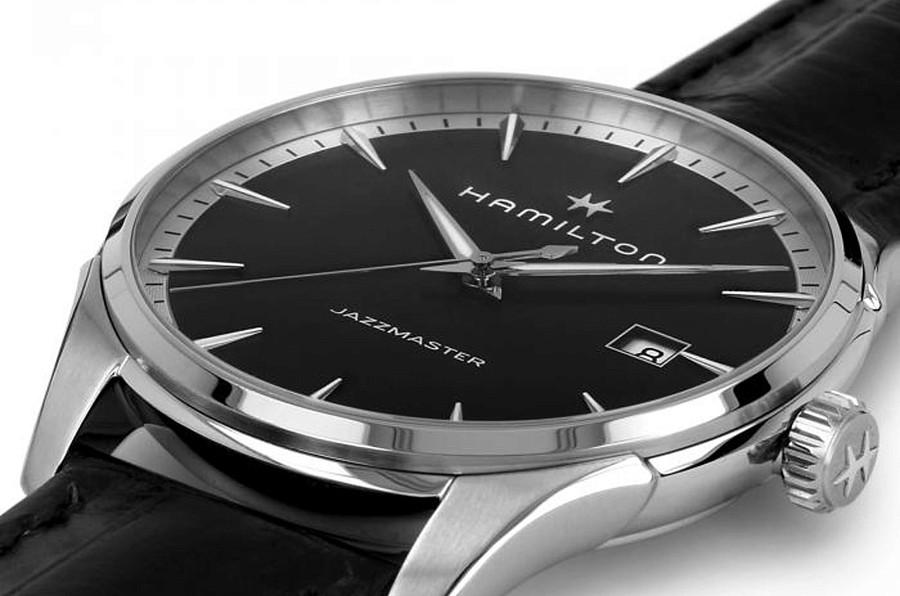 Часы Hamilton Jazzmaster Gent Quartz H32451731 — мужские, кожаный