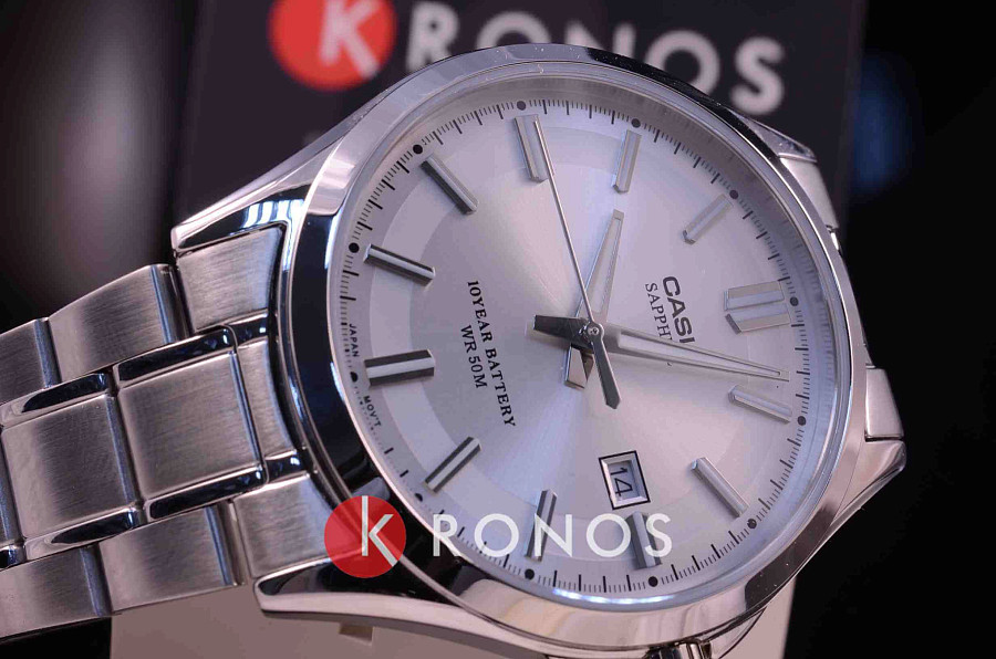 Часы Casio Collection MTS-100D-7AVDF (MTS-100D-7A) — нержавеющая сталь, мужские