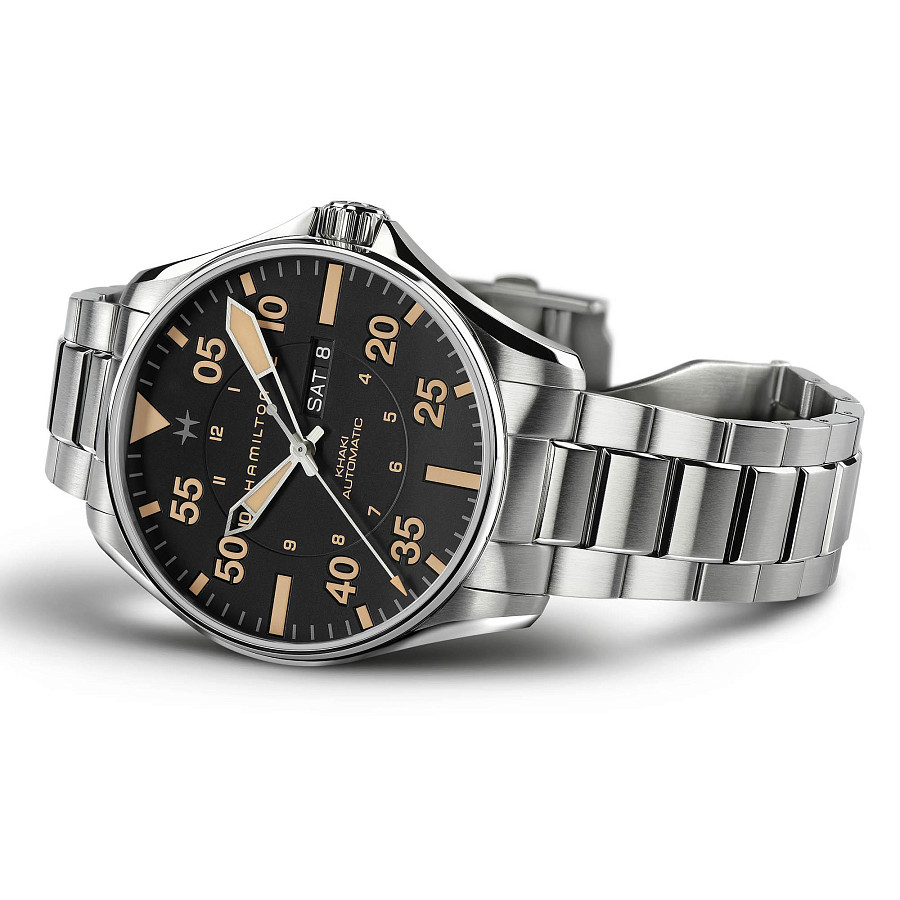 Часы Hamilton Khaki Aviation Pilot Day Date Auto H64725131 — металл сталь, Швейцария