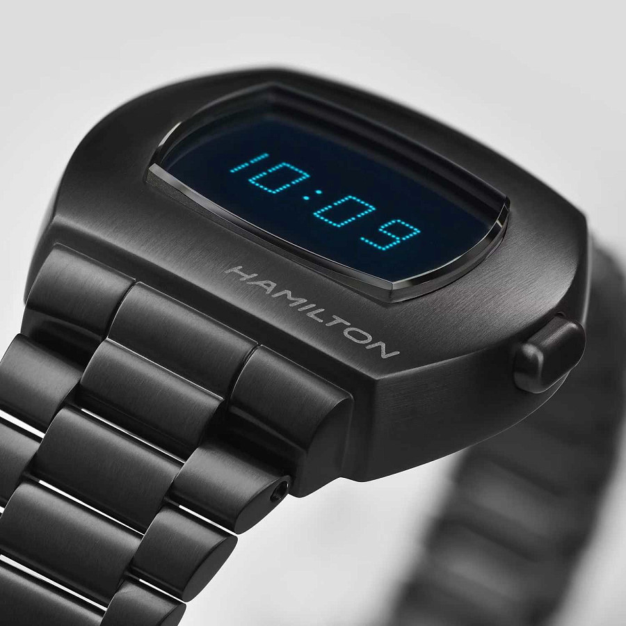 Часы Hamilton American Classic PSR Digital 74 H52404131 — нержавеющая сталь с pvd-покрытием, мужские