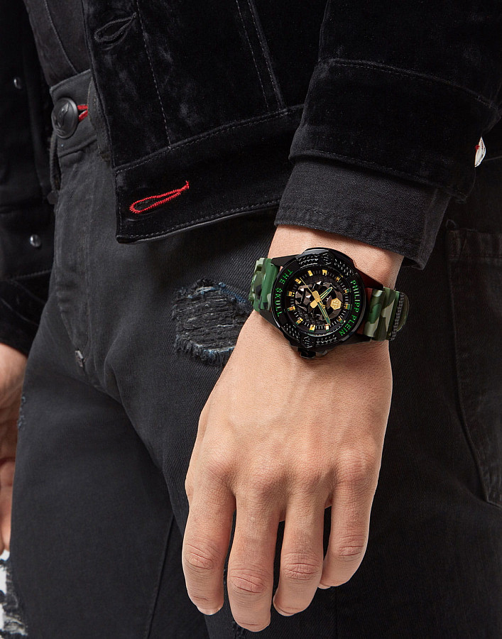 Часы Philipp Plein The Skull PWAAA0821 — кварцевые, сталь металл