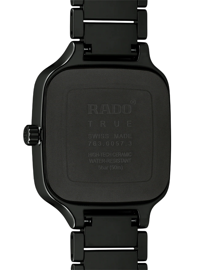 Часы Rado True Square Automatic Diamonds R27078722 — механические, керамика
