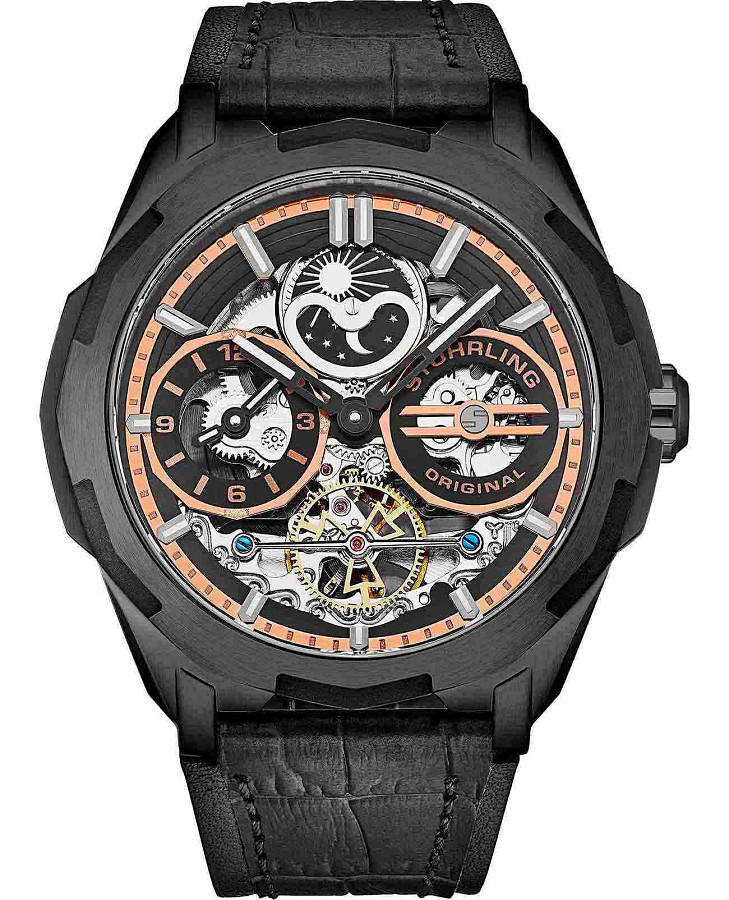 Часы Stuhrling Navigator 1012.04 — мужские, черный