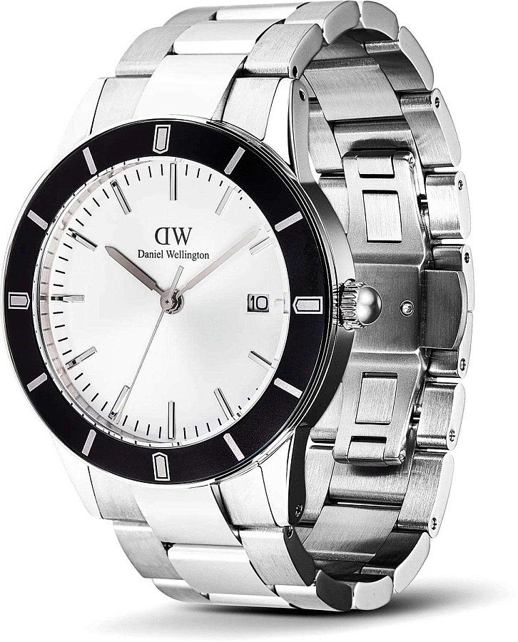 Часы Daniel Wellington Iconic Paradigma Link Black Bezel DW00100819 — мужские, нержавеющая сталь