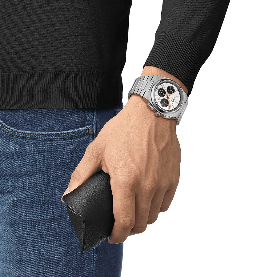 Часы Tissot PRX Automatic Chronograph T137.427.11.011.00 — механические, сталь металл