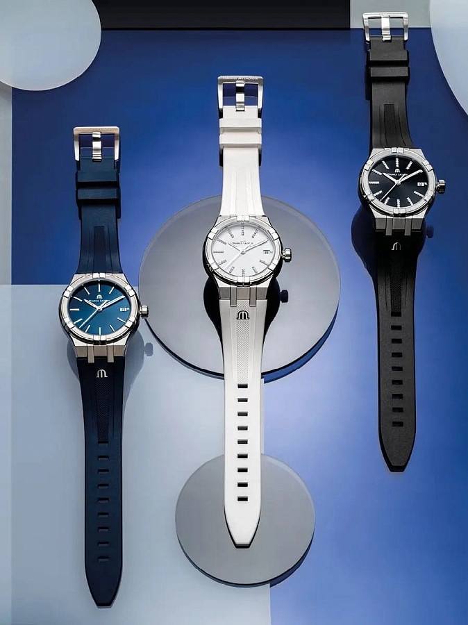 Часы Maurice Lacroix Aikon Quartz AI1106-SS000-350-2 — каучук, женские
