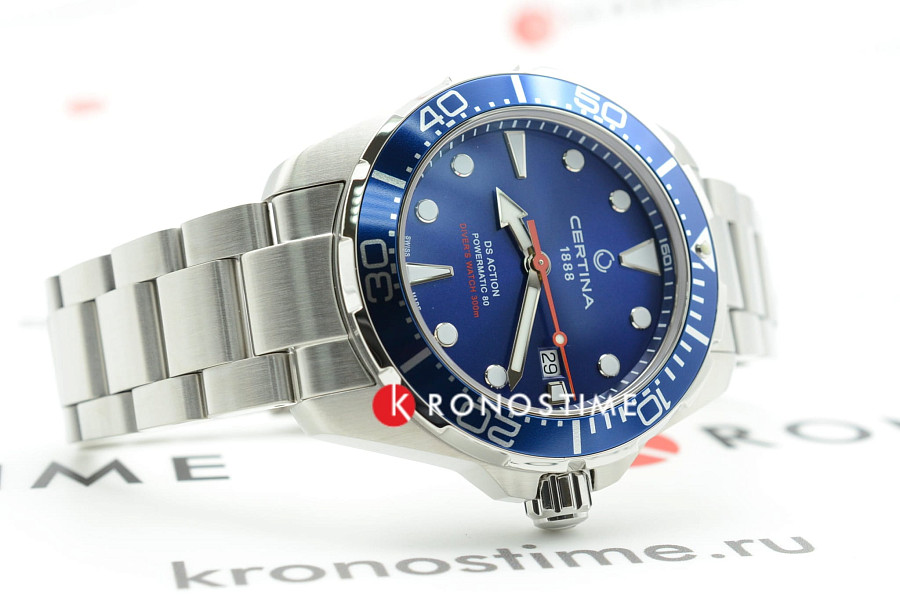 Часы Certinа DS Action Diver Powermatic 80 C032.407.11.041.00 — синий, сталь металл алюминий