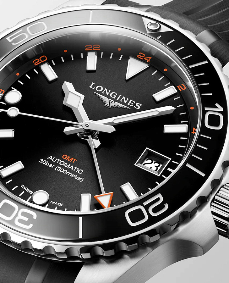 Часы Longines HydroConquest L3.790.4.56.9 — механические, керамика сталь металл