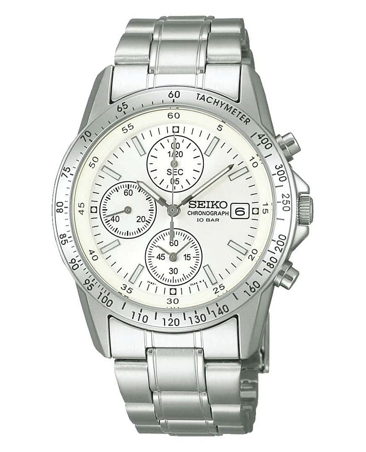 Часы Seiko Spirit Chronograph SBTQ039 — мужские, бежевый