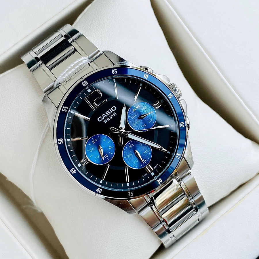 Часы Casio Collection MTP-1374D-2AVDF (MTP-1374D-2A) — кварцевые, Япония, мужские
