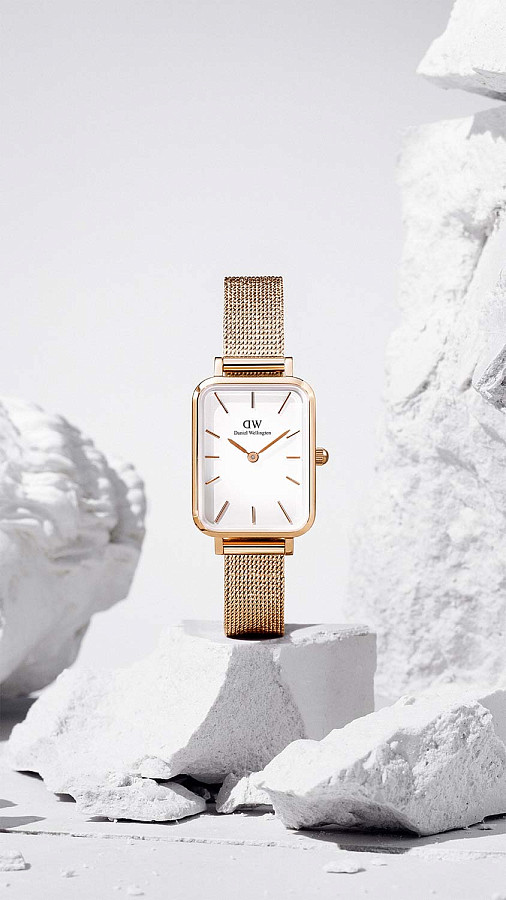 Часы Daniel Wellington Quadro Pressed Melrose DW00100431 — женские, сталь c pvd покрытием
