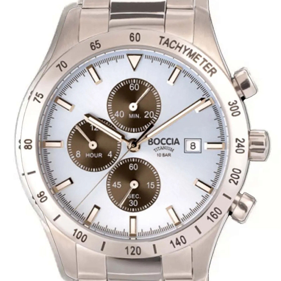 Часы Boccia Titanium Circle-Oval 3739-01 — кварцевые, титан