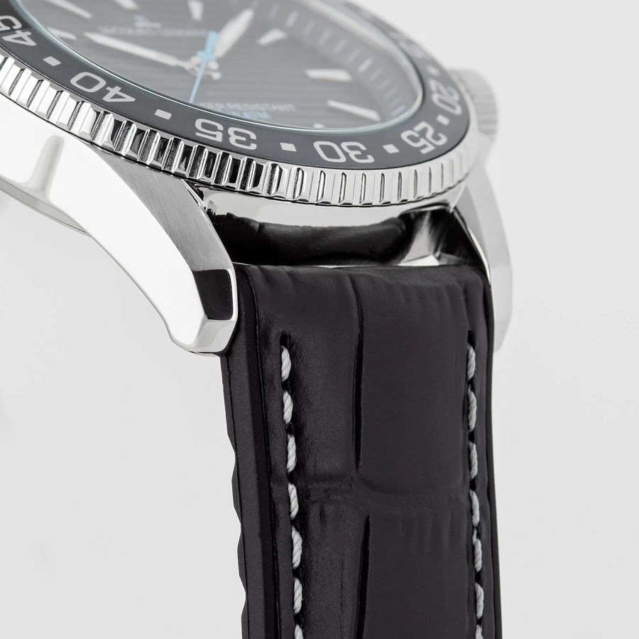 Часы Jacques Lemans Liverpool Diver 1-2205A — мужские, кожа + силикон