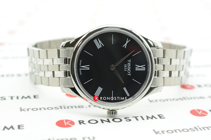Часы Tissot Tradition 5.5 Lady T063.209.11.058.00 — черный, сталь металл