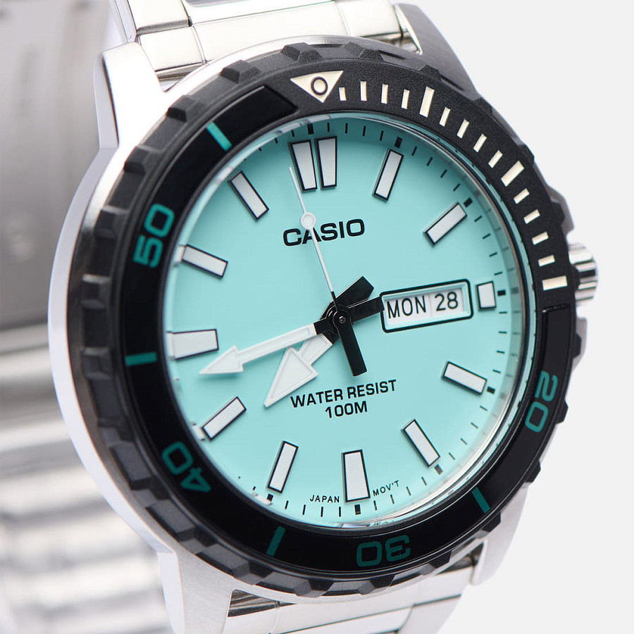 Часы Casio Collection MTD-125D-2A2 — кварцевые, сталь пластик алюминий