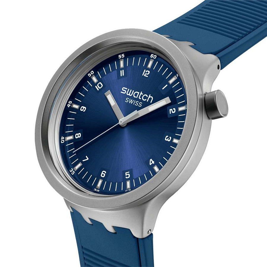 Часы Swatch Big Bold Irony Standard SB07S102 — синий, сталь металл