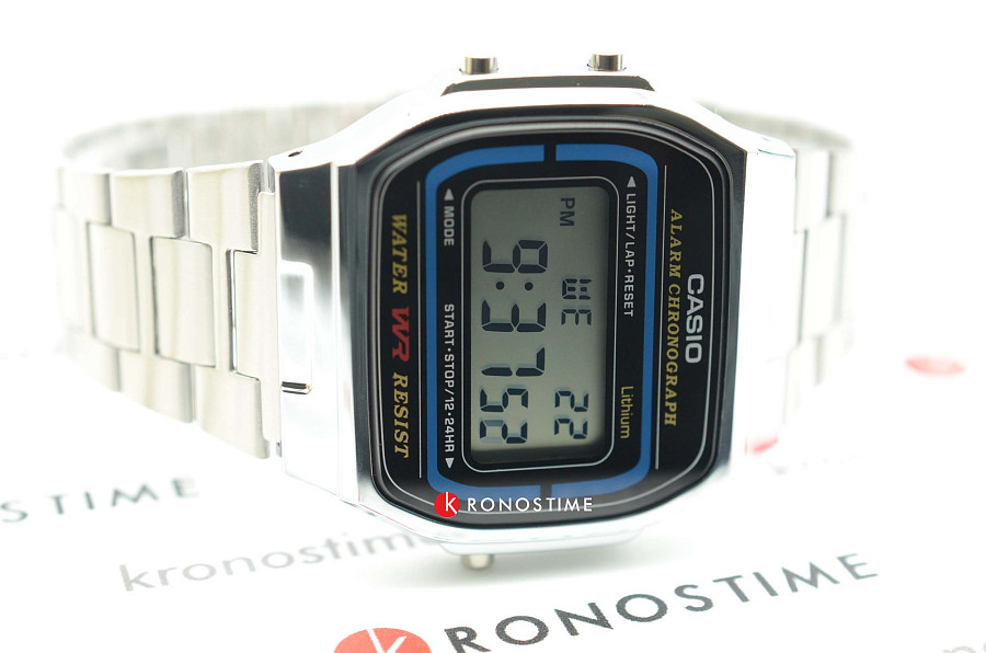 Часы Casio Collection A-164WA-1 — нержавеющая сталь, мужские