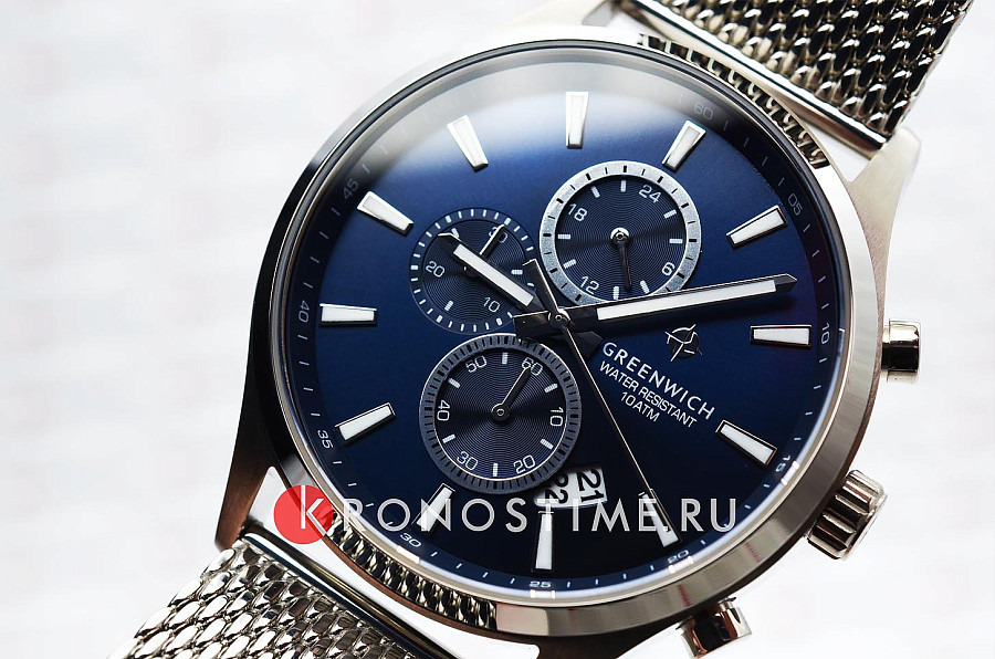 Часы Greenwich Navigator GW 053.19.36 — металл сталь, Англия