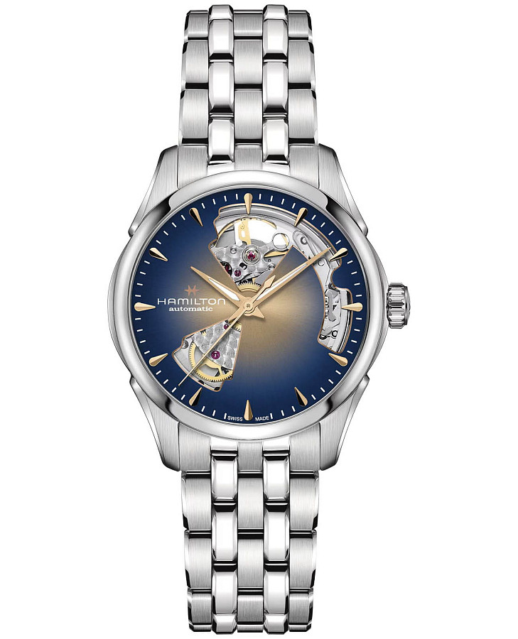 Часы Hamilton Jazzmaster Open Heart Lady Auto H32215101 — женские, синий