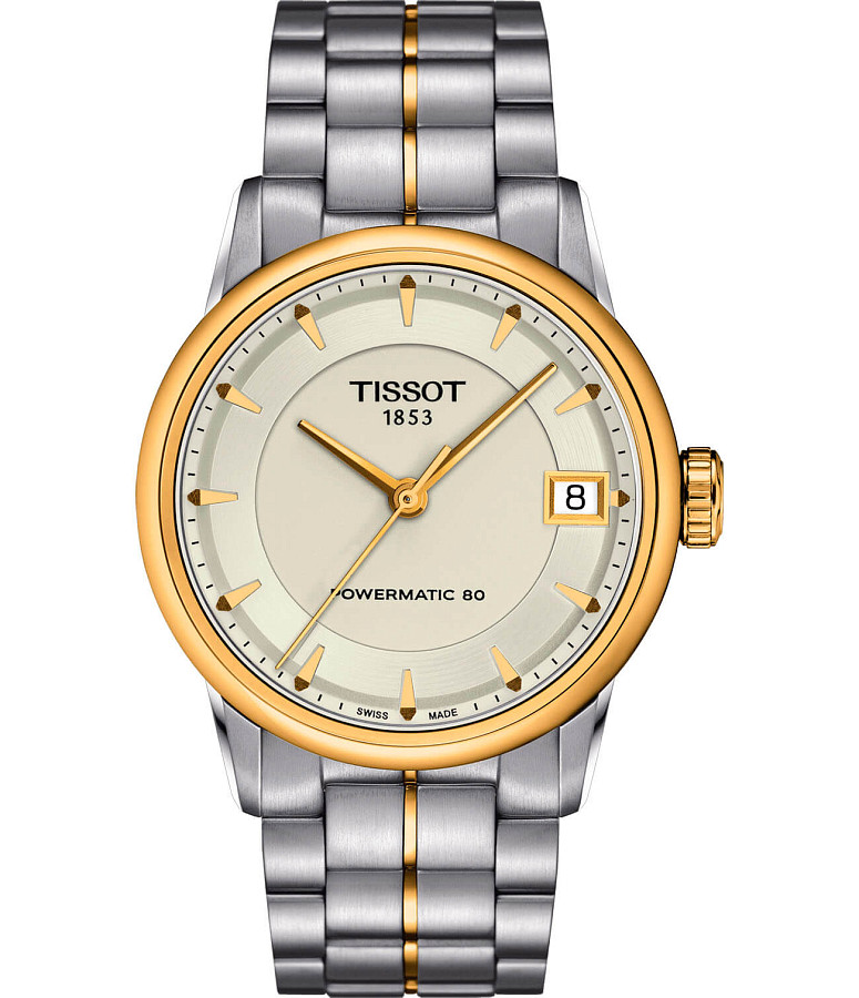 Часы Tissot Luxury Powermatic 80 Lady T086.207.22.261.00 — женские, белый