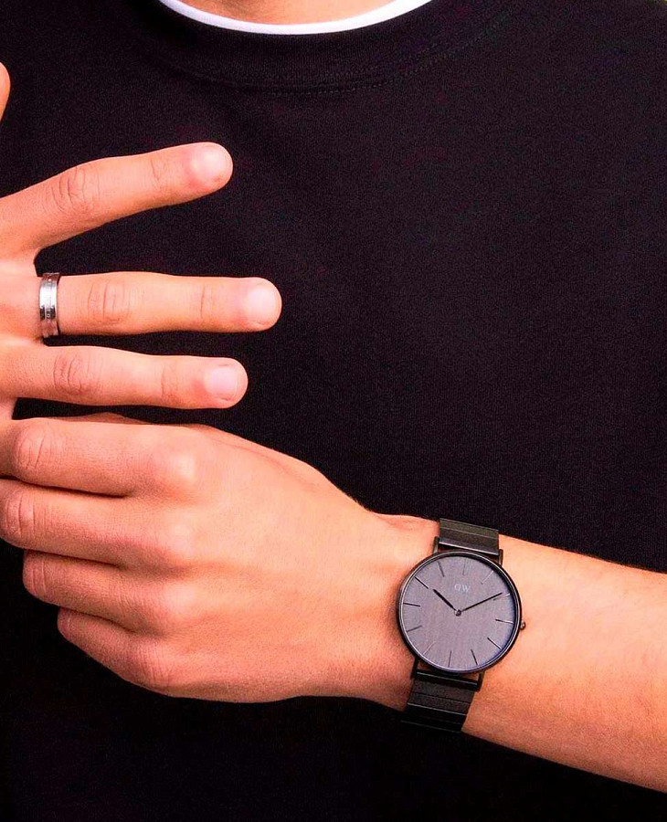 Часы Daniel Wellington Classic Piano DW00100778 — нержавеющая сталь с pvd-покрытием, мужские