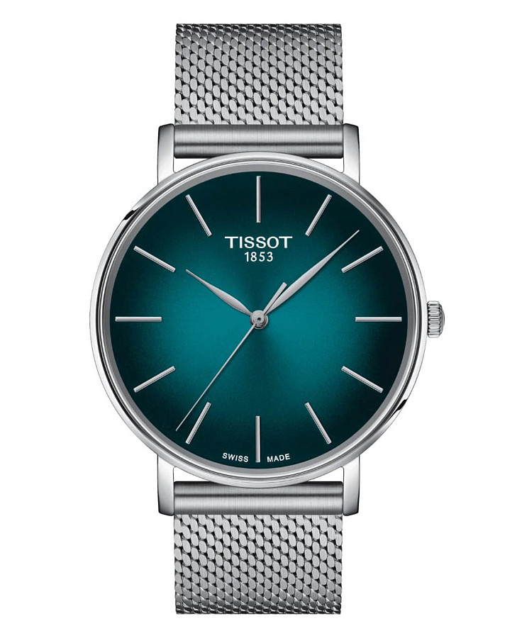 Часы Tissot Everytime Gent T143.410.11.091.00 — мужские, бирюзовый