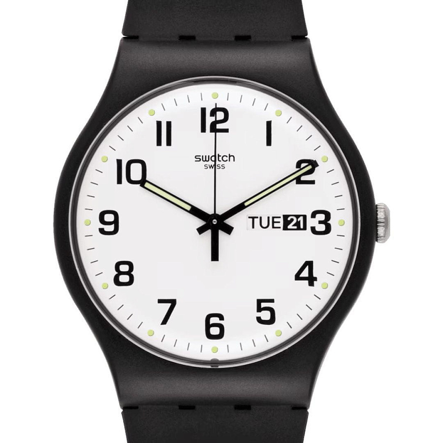 Часы Swatch New Gent Biosourced SO29B703 — мужские, биоматериал