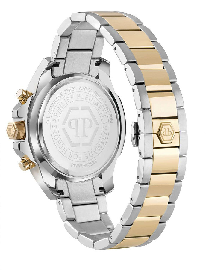 Часы Philipp Plein The $kull Chrono PWWFA0525 — кварцевые, металл сталь