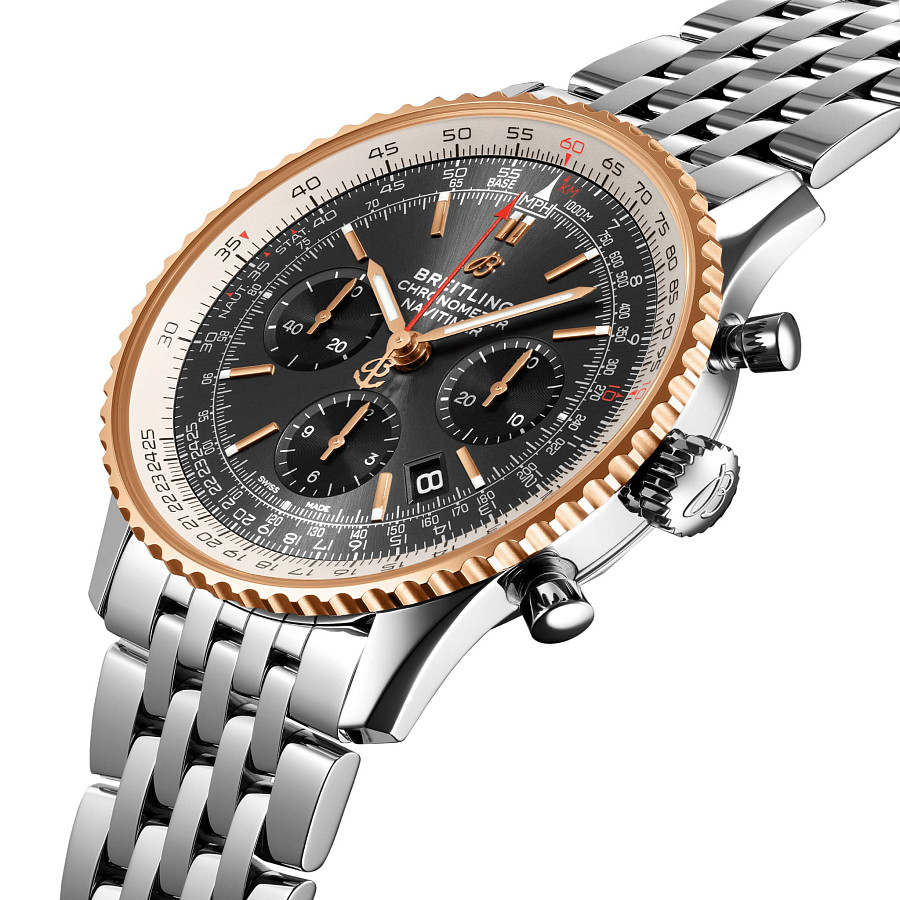 Часы Breitling Navitimer B01 Chronograph 43 UB0121211F1A1 — механические, сталь металл золото