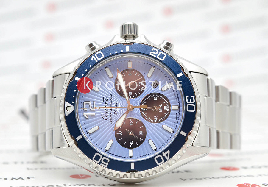 Часы Orient Chronograph Mako Kamasu RA-TX0210L (RN-TX0210L) — кварцевые, металл сталь