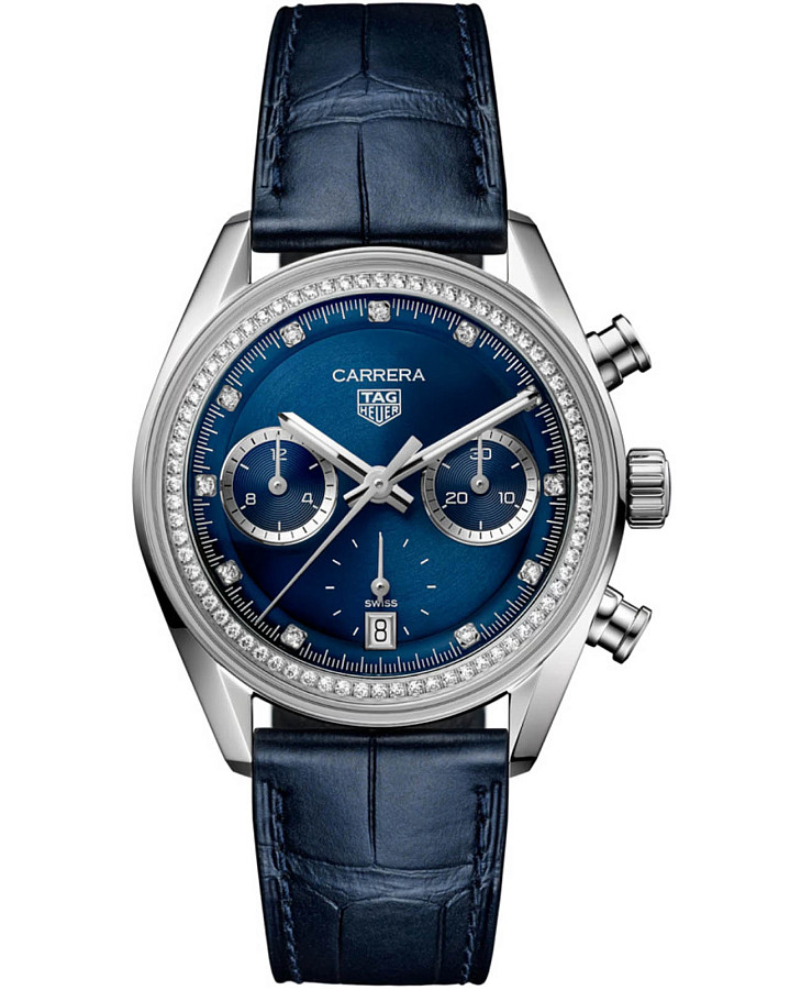 Часы TAG Heuer Carrera Chronograph CBS2214.FC6567 — женские, синий