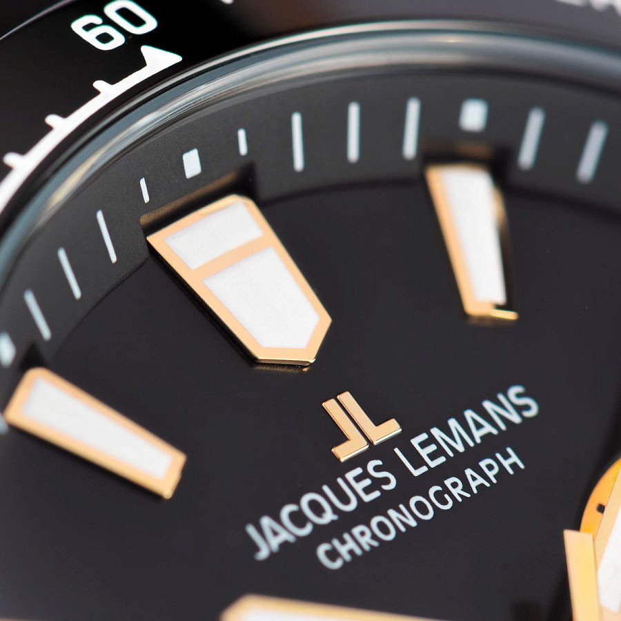Часы Jacques Lemans Sport 1-2140i — мужские, нержавеющая сталь с pvd-покрытием