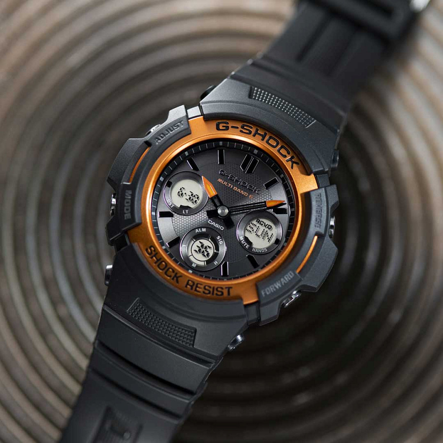 Часы Casio G-Shock AWG-M100SF-1H4 — мужские, пластик