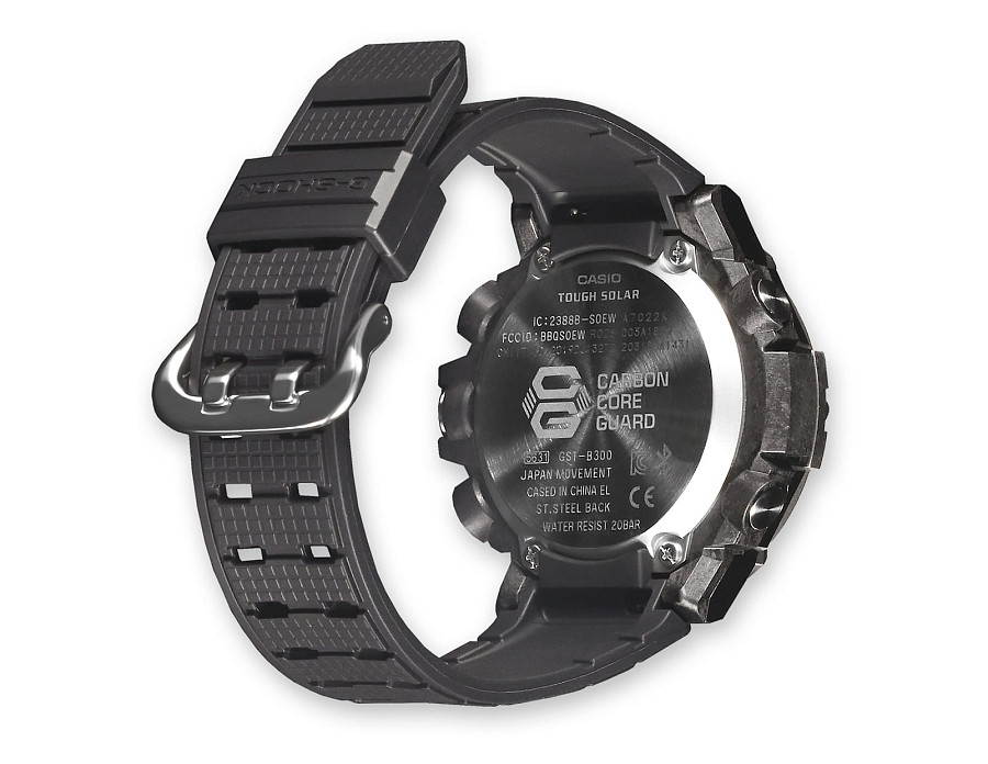 Часы Casio G-Shock GST-B300S-1A — сталь карбон, Япония