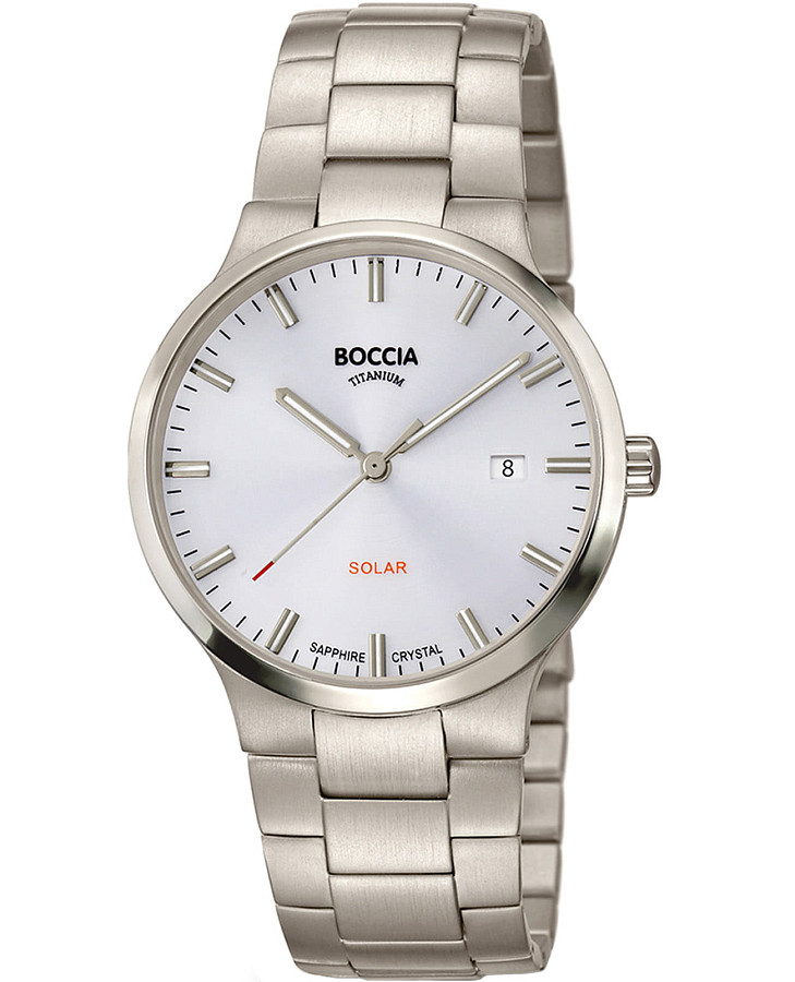 Часы Boccia Titanium Circle-Oval 3652-01 — мужские, белый
