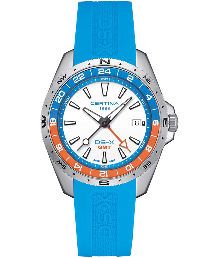 Часы Certina DS-X GMT C047.452.17.011.00 — мужские, белый
